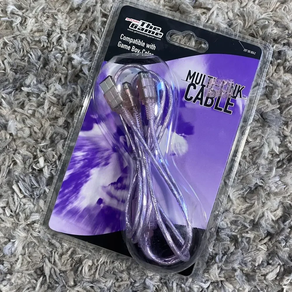 Game Boy Color Multi-Link Cable NIB | “Get Into the Game” GBC GB Multiplayer 7ft